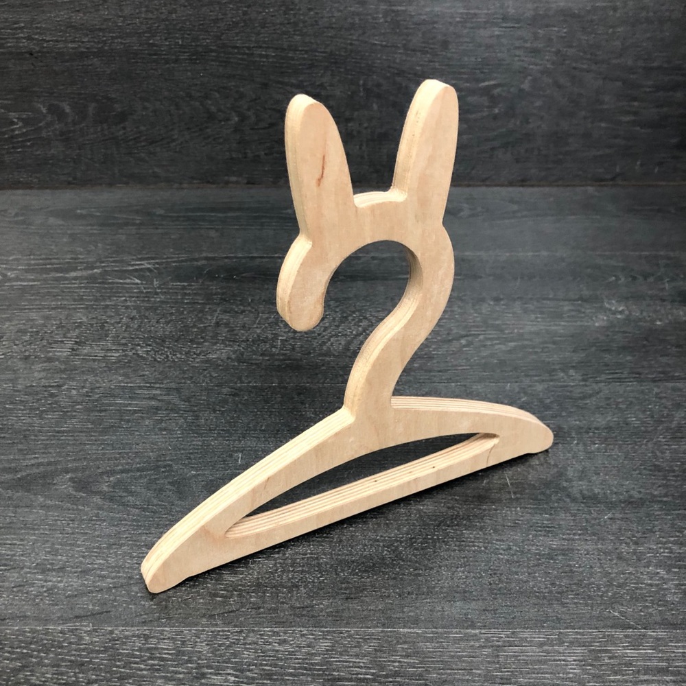 Decorative baby wooden hanger